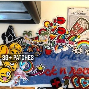 30+ Assorted Iron on Patches